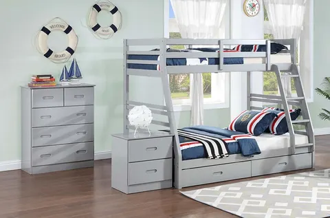 NB-2700 Single over Double Storage Bunk Bed