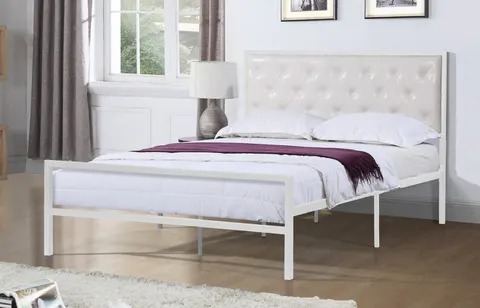 NB-2208 Upholstered Metal Platform Bed view 2