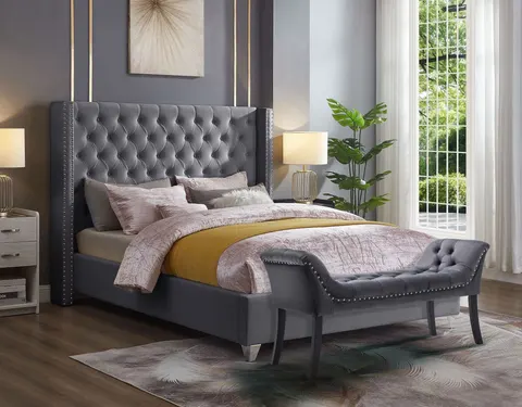 NB-2380 Wingback Platform Bed view 5
